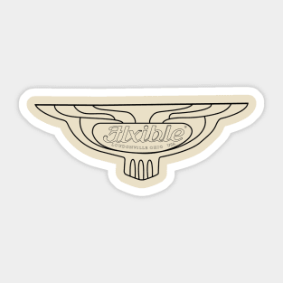 Flxible logo.  A Timeless design from a classic art deco period Sticker